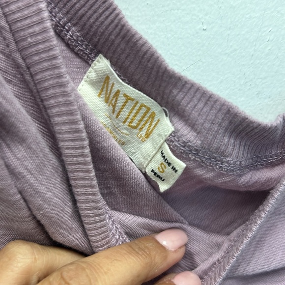 Nation LTD Raine puff sleeve one shoulder tee - Picture 4 of 5